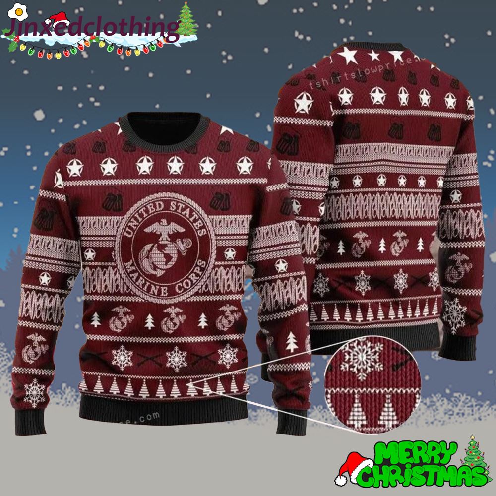 Us Marine Corps Ugly Sweater 